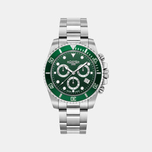 Deep Sea 100 Men Quartz Green Dial Chronograph Stainless Steel Watch 851837 41 75 20