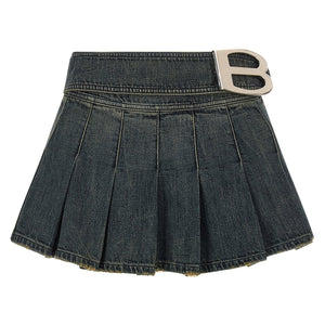 Balenciaga Buckle Pleated Skirt