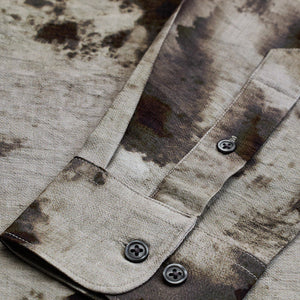 Dark Brown Textured Abstract Shirt