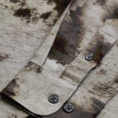 Dark Brown Textured Abstract Shirt