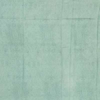 Light Blue Handloom Chanderi Cotton Saree With Printed Floral Vine Motif