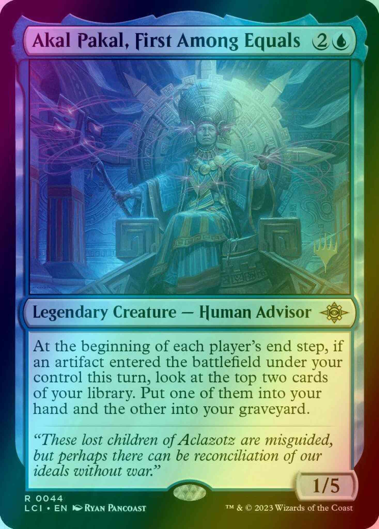 Akal Pakal, First Among Equals [44p] [Promo Pack] [The Lost Caverns of Ixalan: Promos] [Foil]