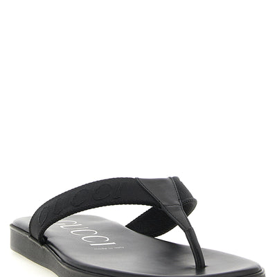 Gucci Jacquard Thong Sandals