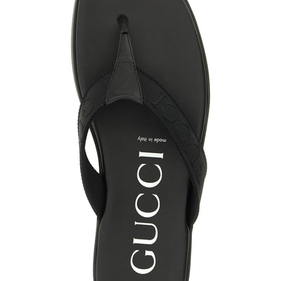 Gucci Jacquard Thong Sandals