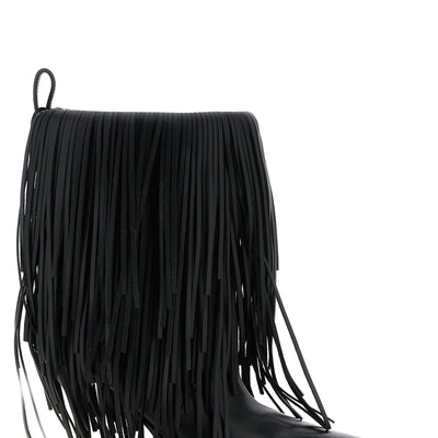 Balenciaga Avenue Fringe Ankle Boots