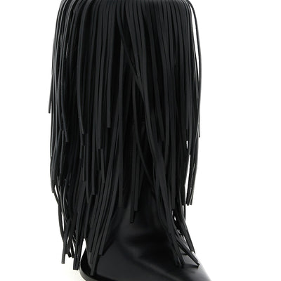 Balenciaga Avenue Fringe Ankle Boots