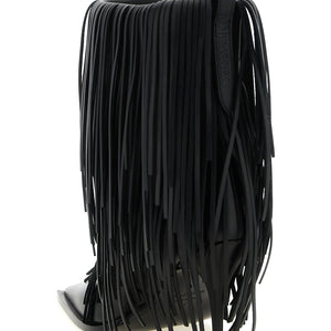 Balenciaga Avenue Fringe Ankle Boots