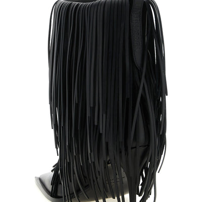 Balenciaga Avenue Fringe Ankle Boots