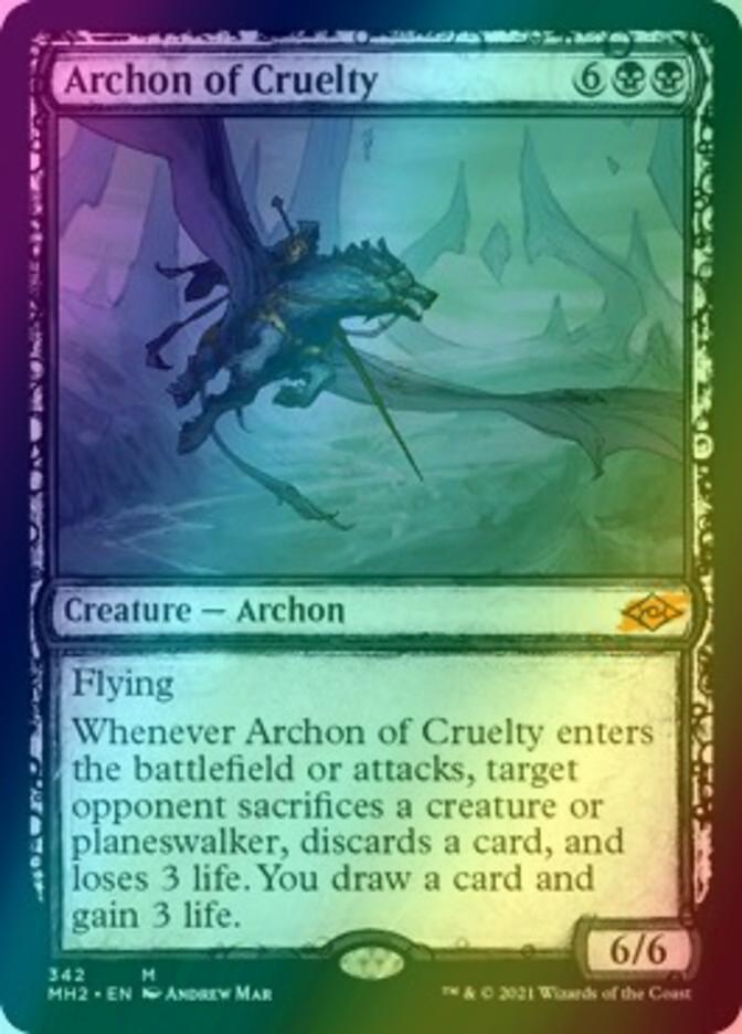 Archon of Cruelty [342] [Sketch Showcase] [Modern Horizons 2] [Foil]