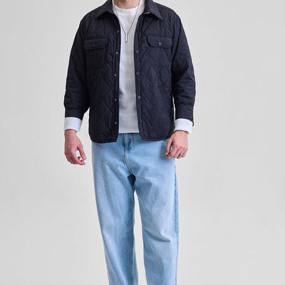 Black Double Pocket Relaxed Fit Jacket