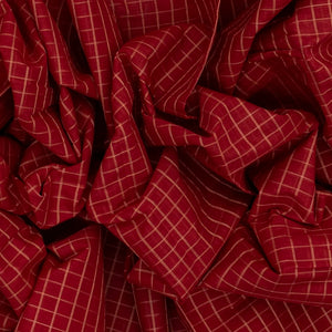 Crimson Handloom Kanchi Cotton Saree With Checks