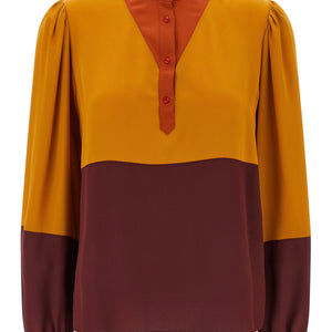 Saint Laurent Color-block Blouse