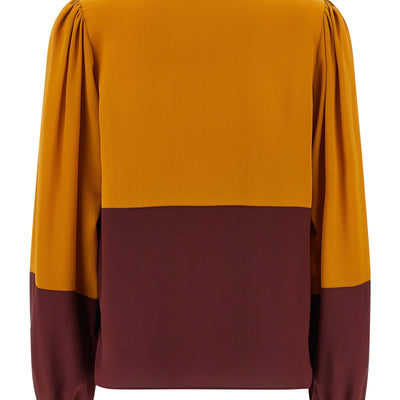 Saint Laurent Color-block Blouse