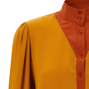 Saint Laurent Color-block Blouse