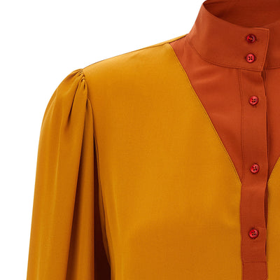 Saint Laurent Color-block Blouse