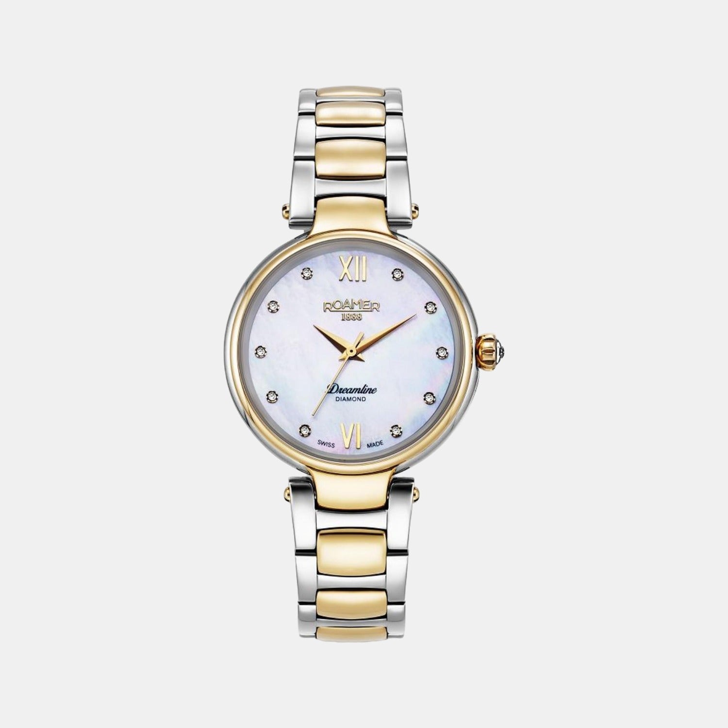 Dreamline Diamond Women Quartz White Dial Analog Stainless Steel Watch 857847 47 29 50