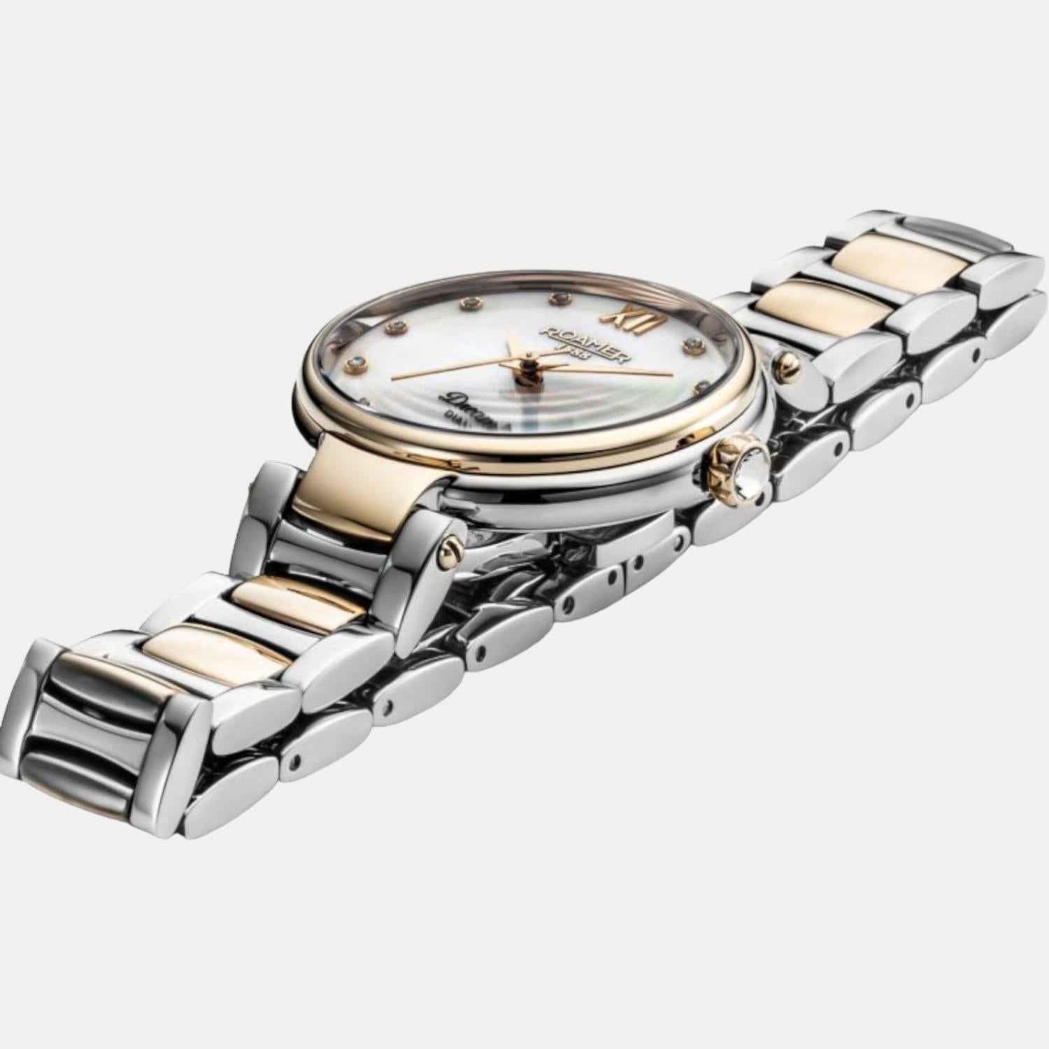 Dreamline Diamond Women Quartz White Dial Analog Stainless Steel Watch 857847 47 29 50