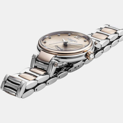 Dreamline Diamond Women Quartz Rose Gold Dial Analog Stainless Steel Watch 857847 49 38 50