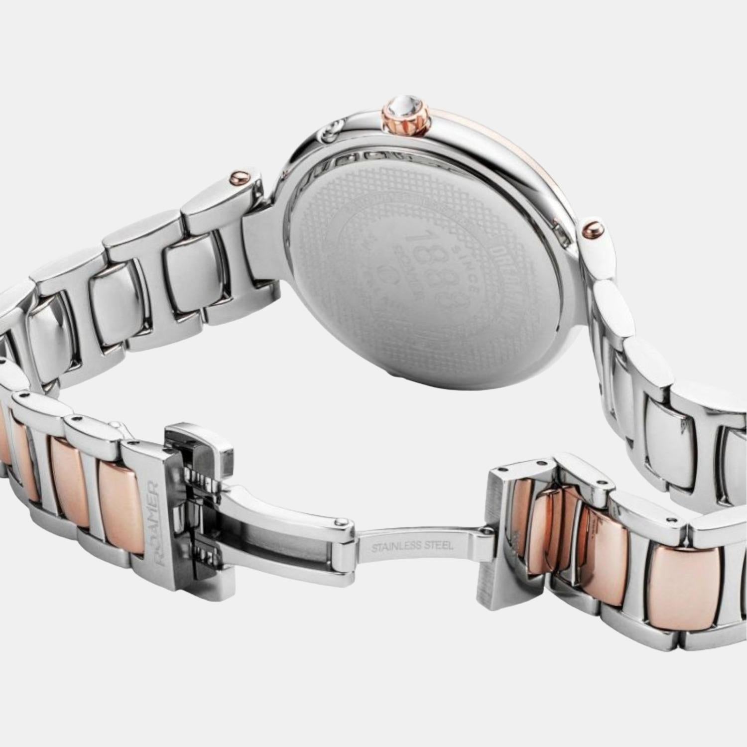 Dreamline Diamond Women Quartz Rose Gold Dial Analog Stainless Steel Watch 857847 49 38 50