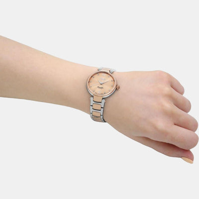 Dreamline Diamond Women Quartz Rose Gold Dial Analog Stainless Steel Watch 857847 49 38 50