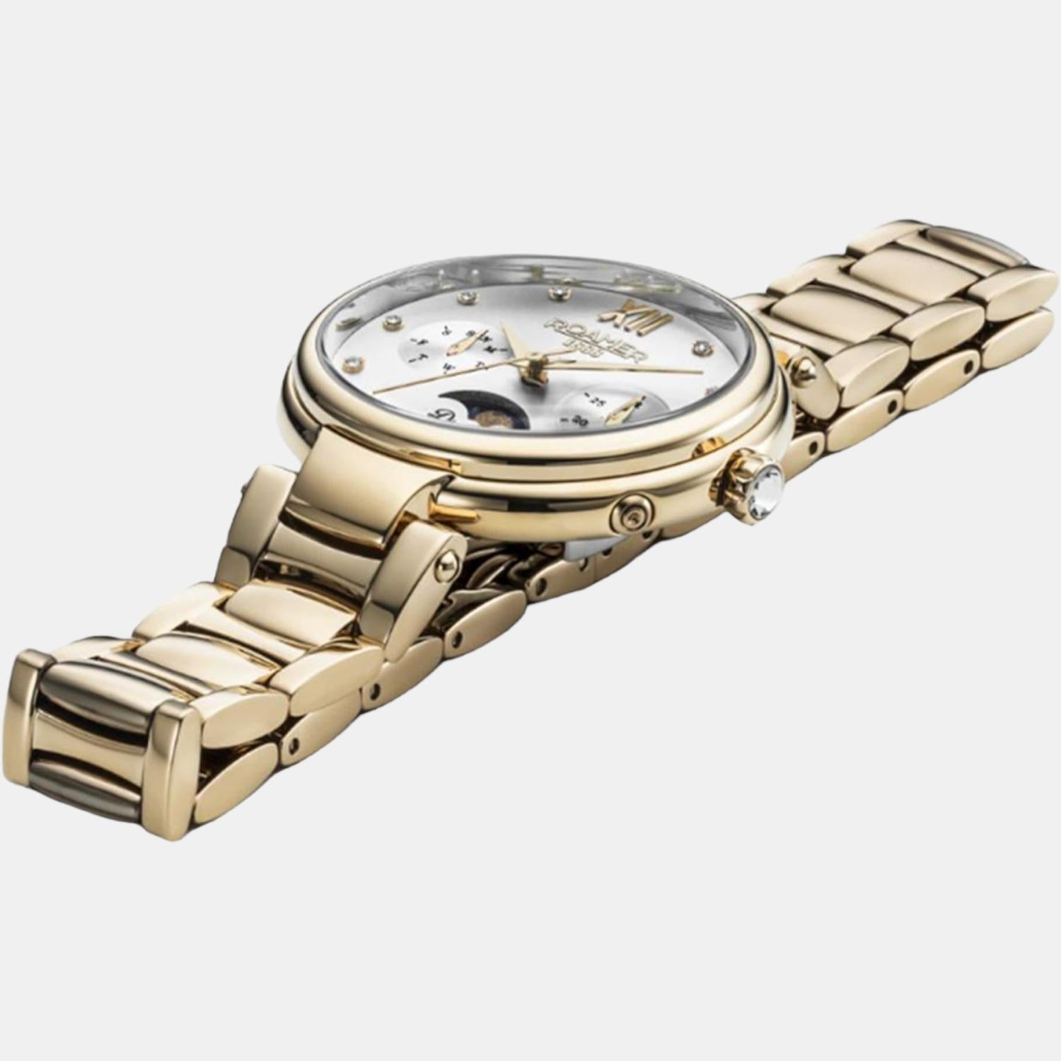 Dreamline Moonphase Women Quartz Silver Dial Analog Stainless Steel Watch 858801 48 29 50