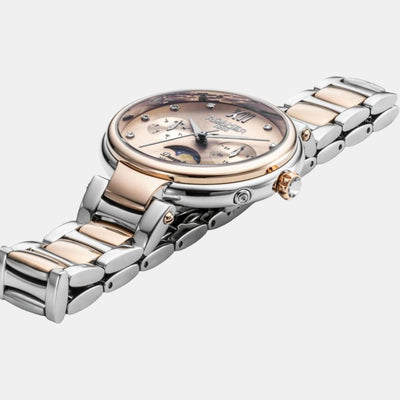 Dreamline Moonphase Women Quartz Rose Gold Dial Analog Stainless Steel Watch 858801 49 38 50