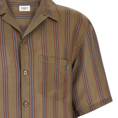 Saint Laurent Cassandre Striped Shirt