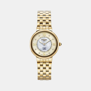 Capri Diamond Women Quartz White Dial Analog Stainless Steel Watch 859845 48 29 50