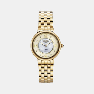 Capri Diamond Women Quartz White Dial Analog Stainless Steel Watch 859845 48 29 50