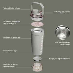 Stanley The Activate Shaker Bottle | 20 OZ Sage Grey