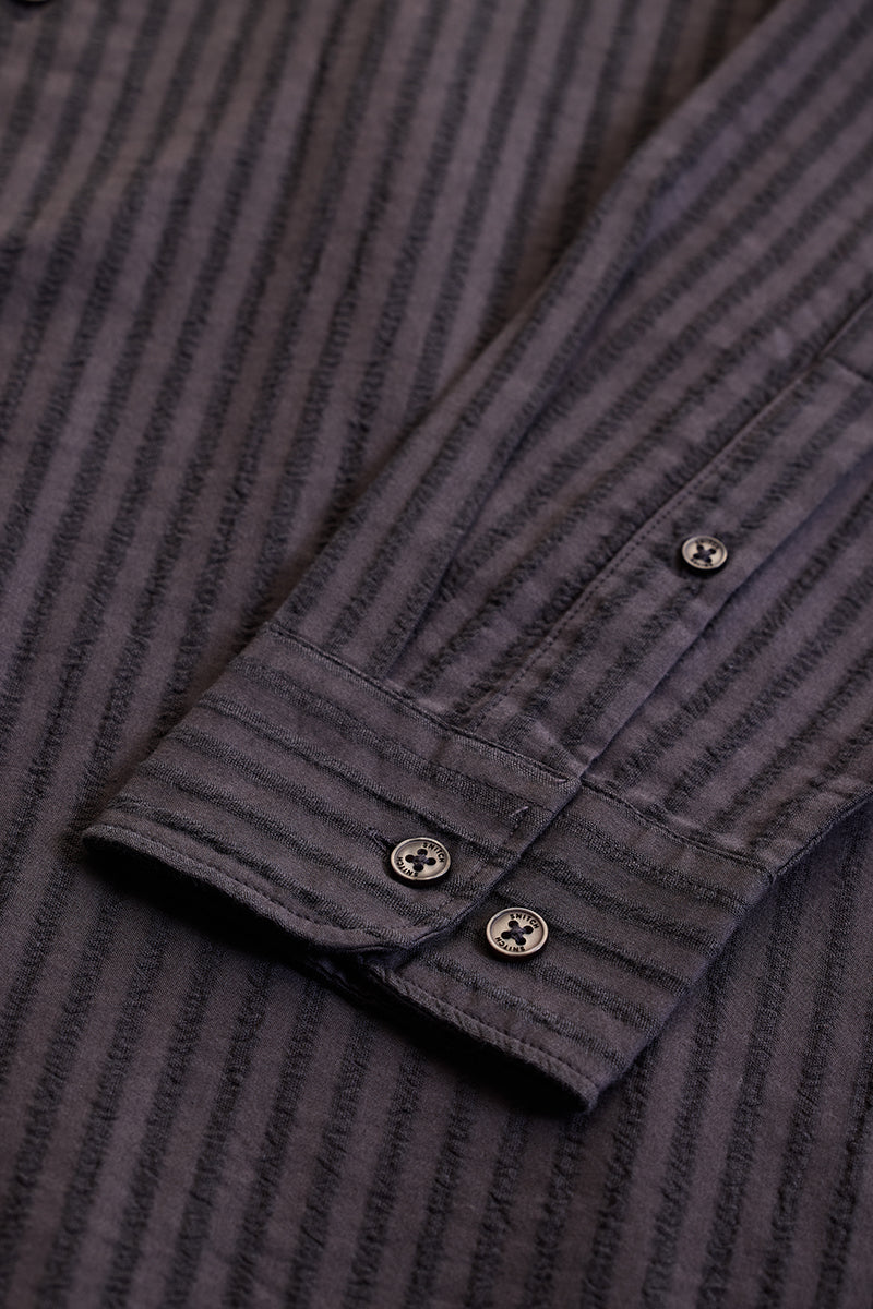 Grey Stripes Slim Fit Shirt