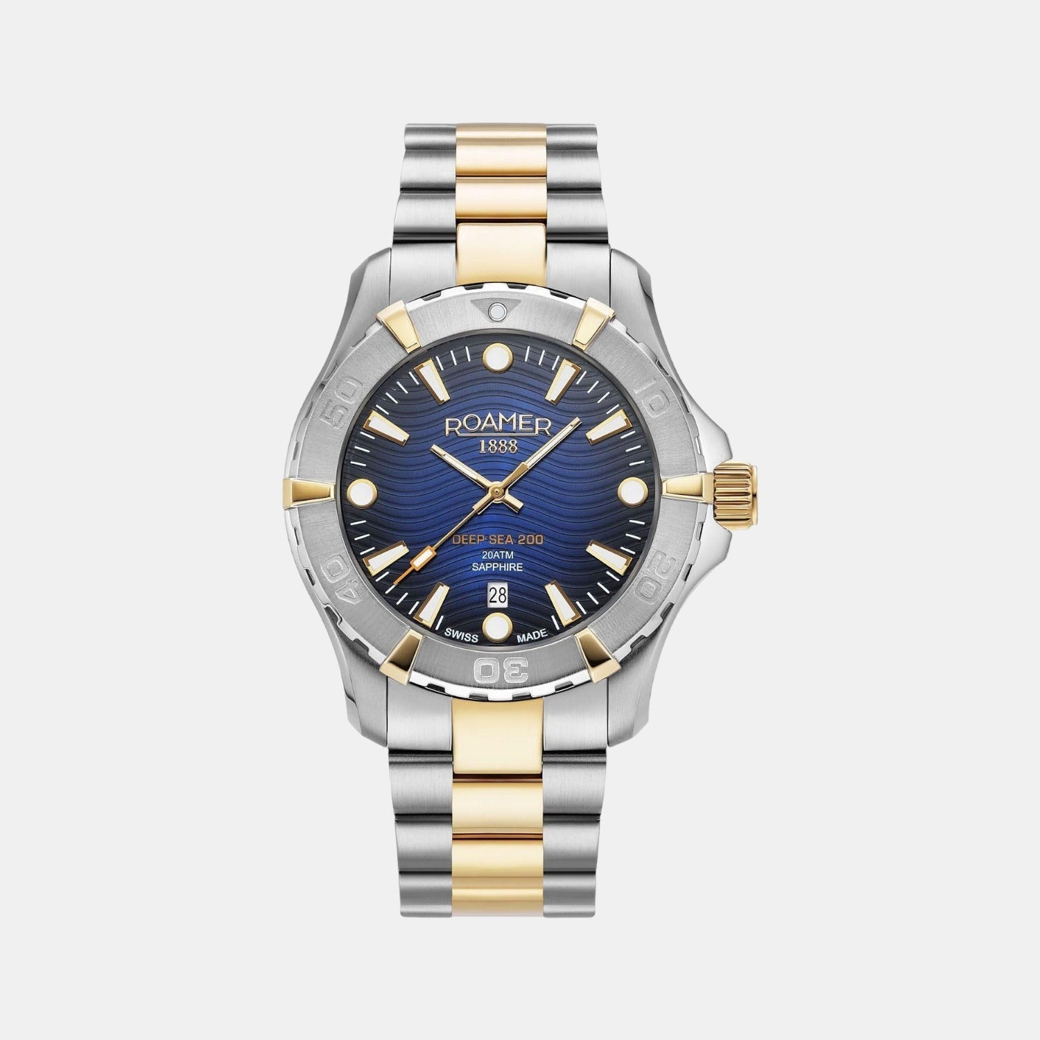 Deep Sea 200 Men Quartz Blue Dial Analog Stainless Steel Watch 860833 47 45 70