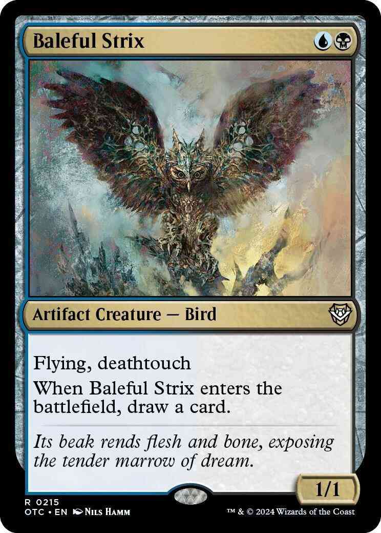 Baleful Strix [215] [Outlaws of Thunder Junction: Commander] [Non-Foil]