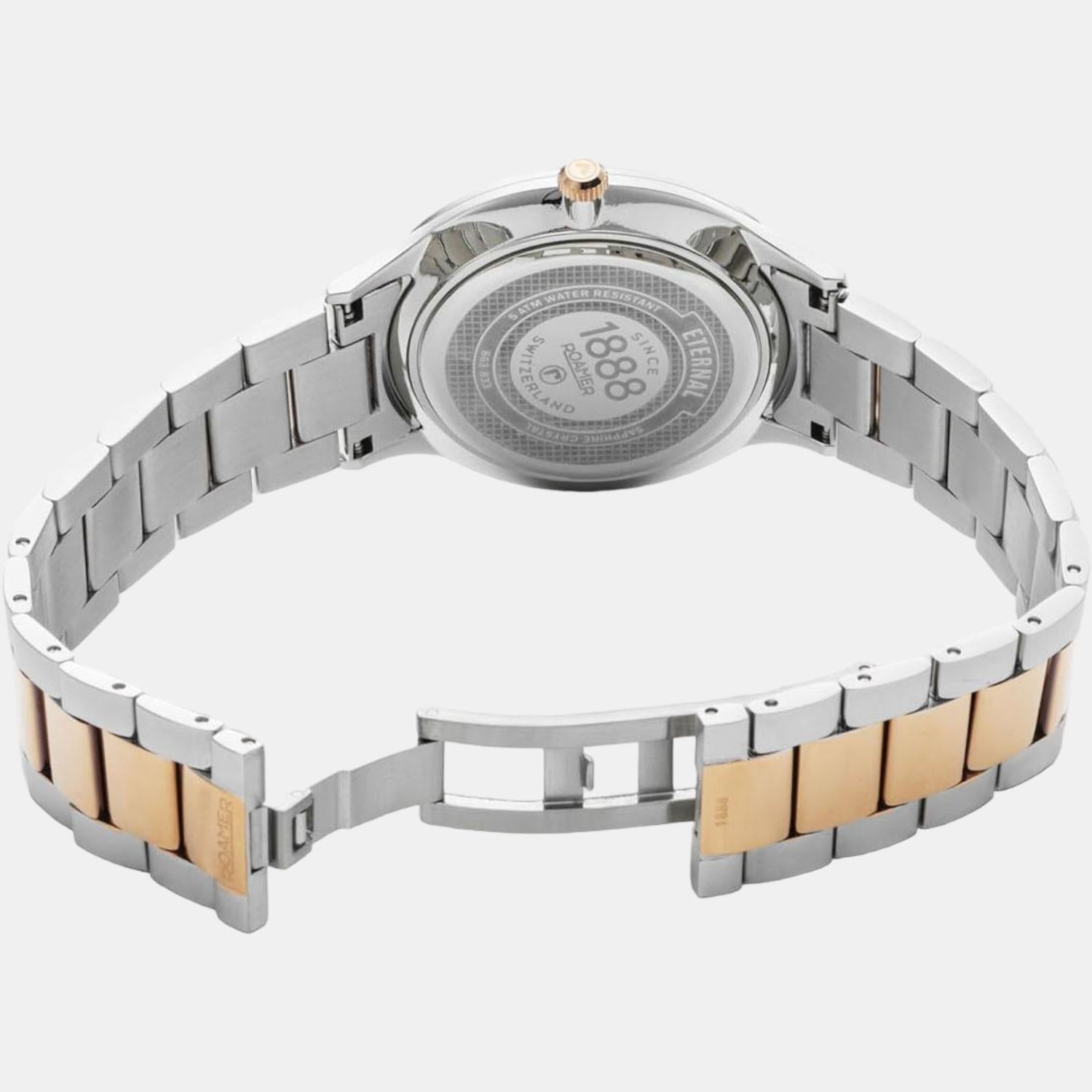 Eternal Men Quartz Grey Dial Analog Stainless Steel Watch 863833 49 55 50