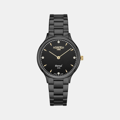 Eternal Women Quartz Grey Dial Analog Stainless Steel Watch 863857 45 55 50