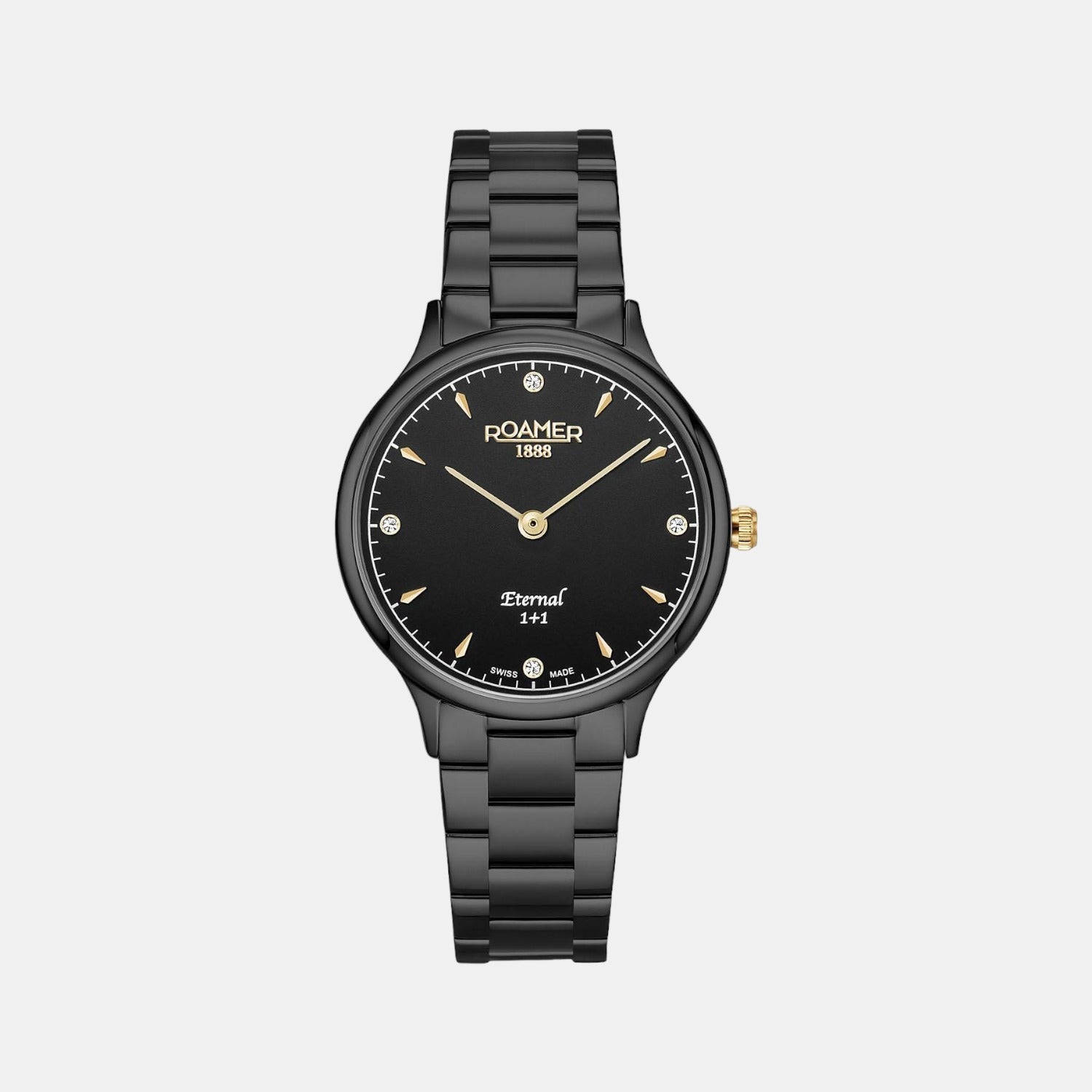 Eternal Women Quartz Grey Dial Analog Stainless Steel Watch 863857 45 55 50