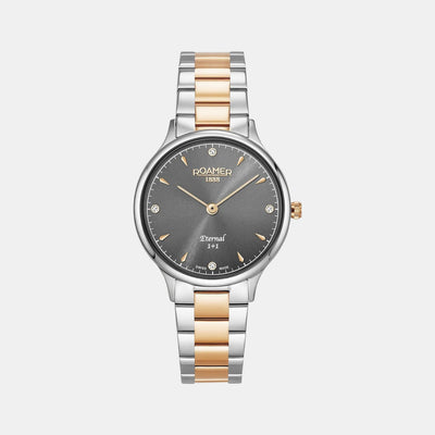 Eternal Women Quartz Grey Dial Analog Stainless Steel Watch 863857 49 55 50