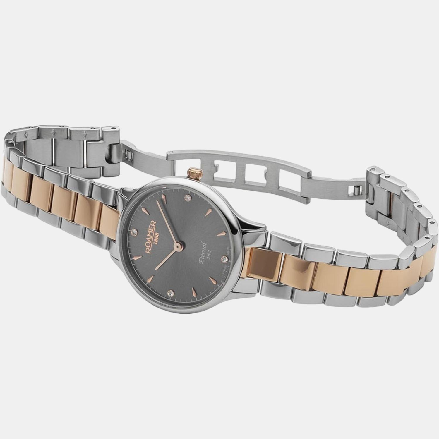 Eternal Women Quartz Grey Dial Analog Stainless Steel Watch 863857 49 55 50
