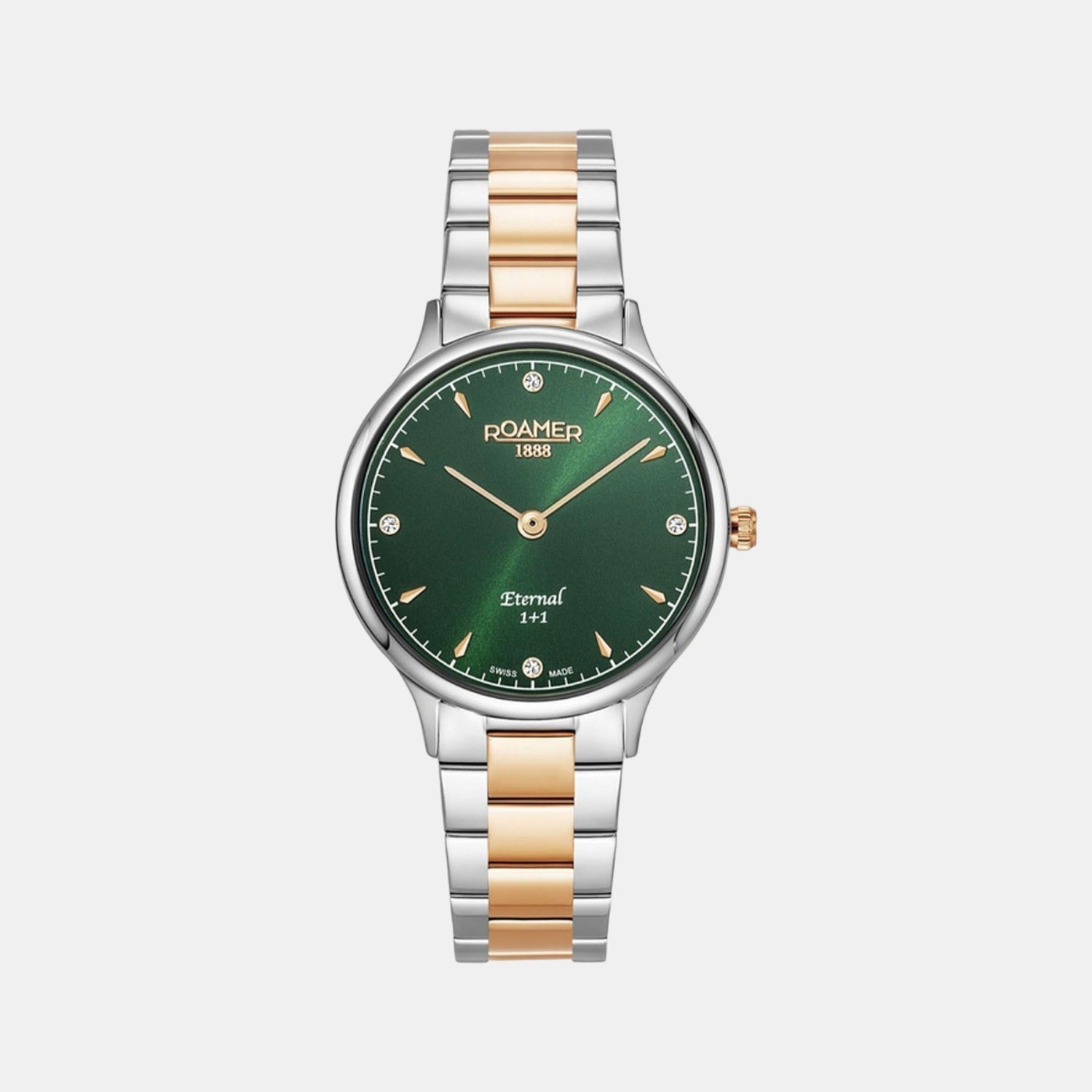 Eternal Women Quartz Green Dial Analog Stainless Steel Watch 863857 49 75 50