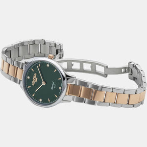 Eternal Women Quartz Green Dial Analog Stainless Steel Watch 863857 49 75 50