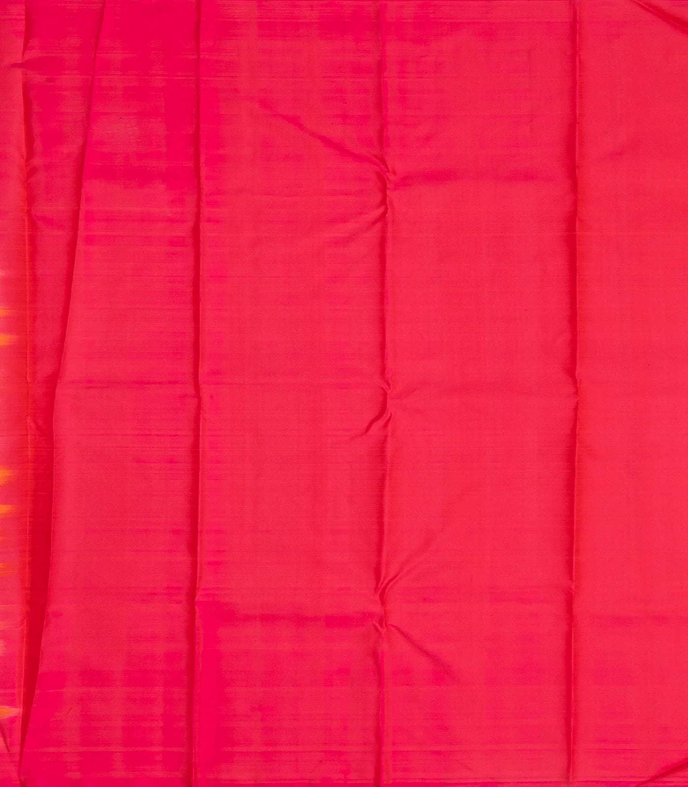 Orange Handloom Kanchipuram Silk Saree With Checks & Buttas