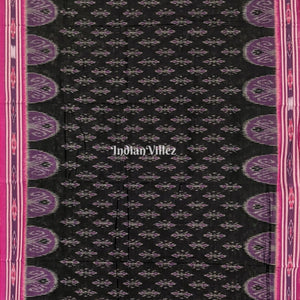 Black Purple Maniabandha Odisha Ikat Cotton Saree