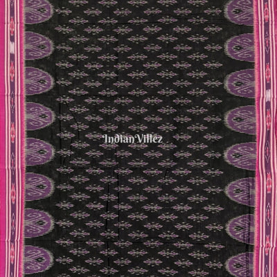 Black Purple Maniabandha Odisha Ikat Cotton Saree