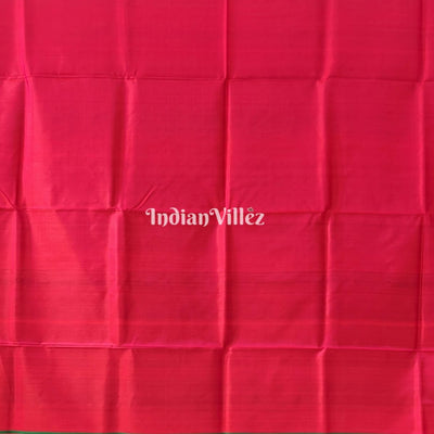 Bottle Green Dual Tone Reddish Orange Handwoven Bishnupuri Silk Saree