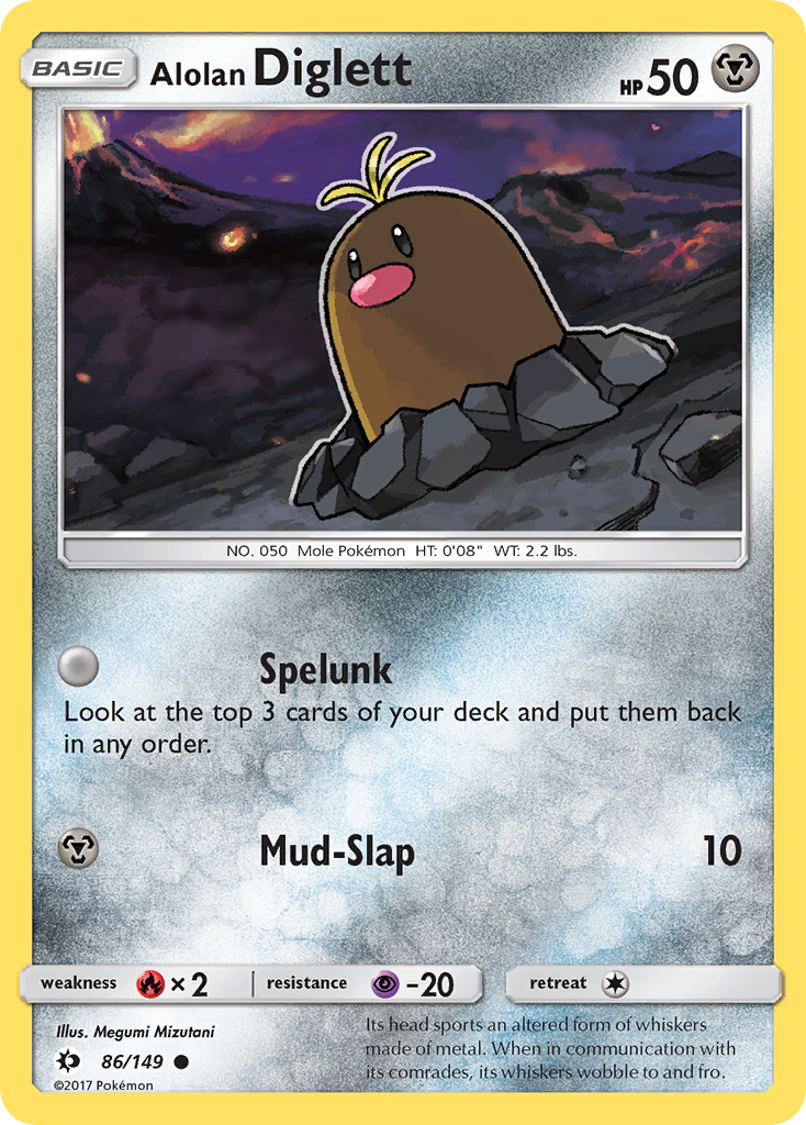 Alolan Diglett - 86/149 - Common
