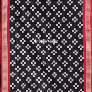 Black Pasapali Theme Pure Sambalpuri Silk Dupatta