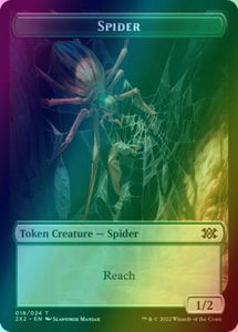 Aven Initiate Token (04) // Spider Token (18) [Double Masters 2022: Tokens] [Foil]