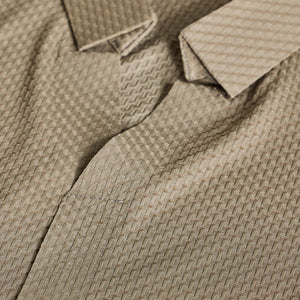 Beige Textured Polo T-Shirt