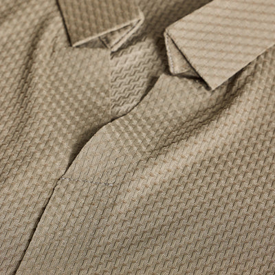 Beige Textured Polo T-Shirt