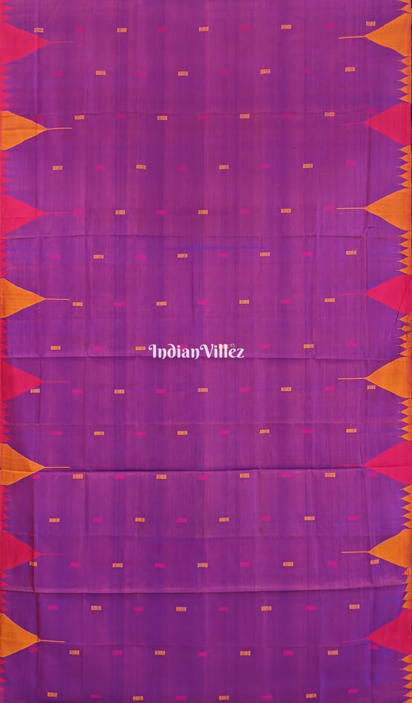 Purple Ganga-Jamuna Gopalpur Tussar Silk Saree